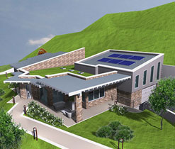 villa con irraggiamento solare